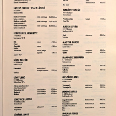 KIÁLLÍTOTT KÉPEK LISTÁJA-RÉSZLET