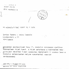 TÁVIRAT A DÍJIZÁSRÓL